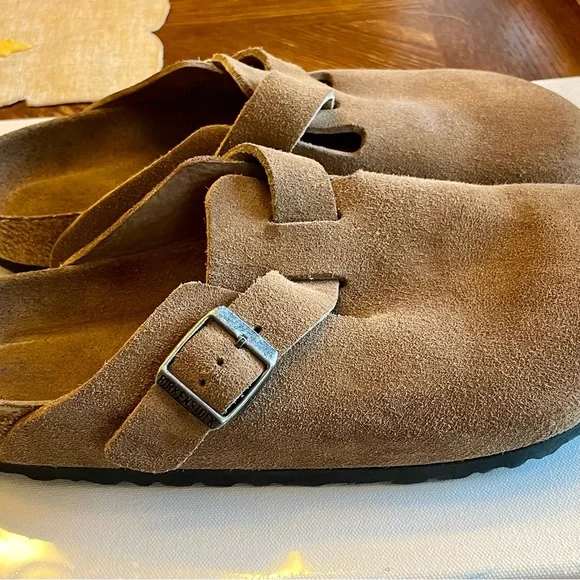 Birkenstock Tan Suede Mules - Picture 1 of 5
